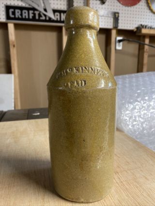 Fmc Kinneys Mead Stoneware Beer Bottle