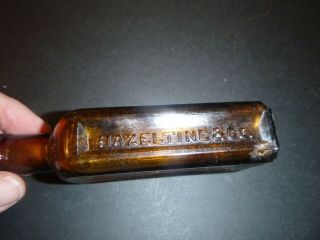 Old Vintage Medicine Bottle The Piso Company - Hazeltine & Co.  - Brown color 2