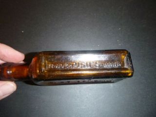 Old Vintage Medicine Bottle The Piso Company - Hazeltine & Co.  - Brown color 3