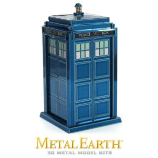 Fascinations Metal Earth Tardis Doctor Who Blue Police Box 3d Model Kit Mms400m