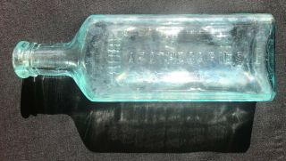 bottle C.  I.  Hood & Co.  sarsaparilla Lowell,  Mass apothecaries aqua color antique 2