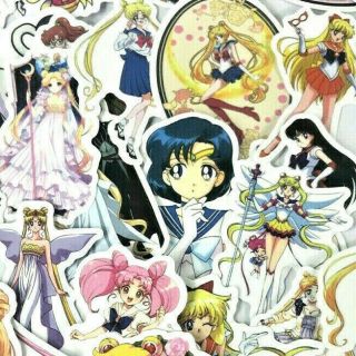 50pc Sailor Moon Anime Wall Notebook Laptop Ps4 Xbox Cover Decal Sticker Pack