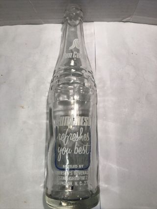 Vintage SunCrest 10oz.  NC ACL Soda Bottle Washington NC Robersons Beverage Co V6 2