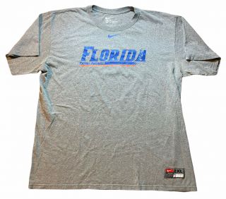 Nike Team University Of Florida Gators Football T - Shirt Men’s Xx - Large 2xl Grey