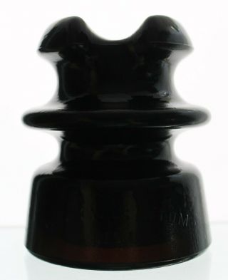Dark Root Beer Amber Cd 216 Whitall Tatum 512u Made In U.  S.  A.  Glass Insulator