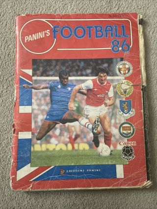 Panini Football 86 Sticker Album - 100 Complete Full Set 1986