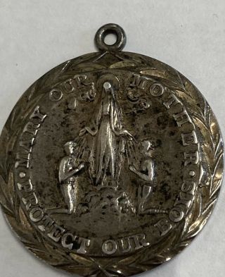 Vintage St Christopher Medal Mary Our Mother Protect Our Boys