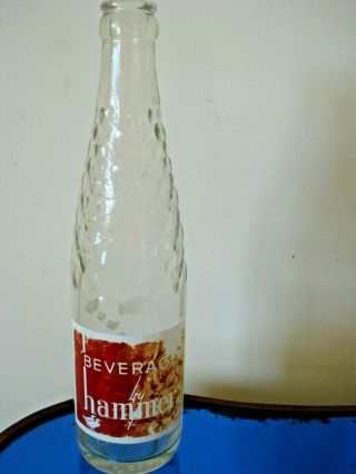 Rare 1960s Beverage By Hammer Brooklyn Ny Vtg Soda Pop Bottle 12oz Ducks Red Acl