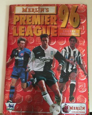 Merlin’s Premier League Sticker Album 1996 Incomplete