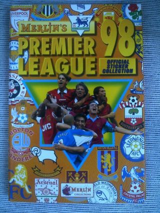 Merlin Premier League 1998 Football Sticker Album Complete - Hard Cover