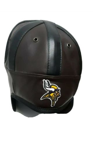Rebok Faux Leather Helmet Hat Minnesota Vikings.