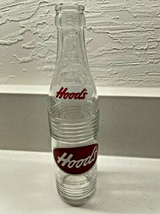 Vintage Acl Hoods Soda Bottle 12oz Owosso Mi