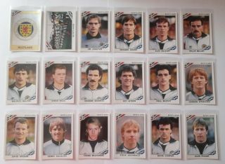 Panini World Cup Mexico 86 Complete Set Scotland Team Stickers 1986 Escocia