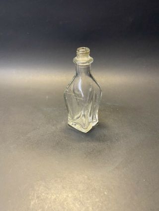 Vintage Mini Screw Cap Perfume Cologne Clear Glass Decorative Bottle