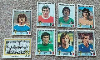 Panini World Cup Argentina 78 Stickers X 8 - -