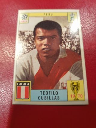 Panini Mexico 70 Cubillas Peru - Removed,  Red Back Side