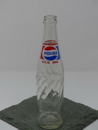 Vintage Acl Pepsi Cola Soda Bottle Red Letter 10oz