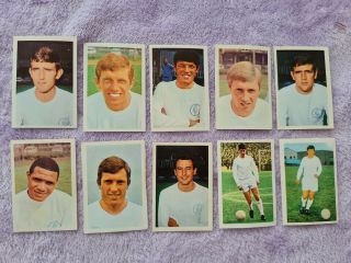 Football : Leeds United Utd X10 Fks Soccer Stars Stickers 1968/69 1969/70