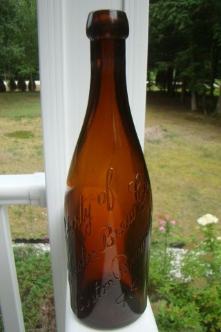 Antique Property Of Rochester Brew.  Co.  - Boston Branch 45 Blob Top Beer Bottle
