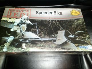 Old Rare Mpc Return Of The Jedi Speeder Bike Model Kit