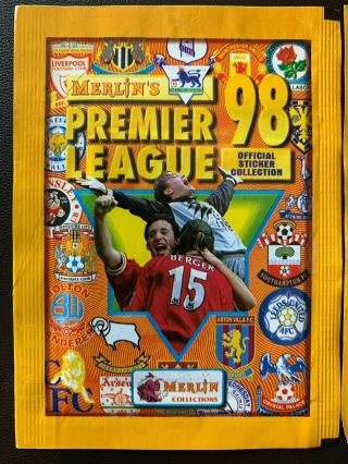 Merlin Premier League Sticker Pack 1998 Not Panini