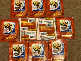 10x Panini World Cup 2010 South Africa Football Stickers - Packets.