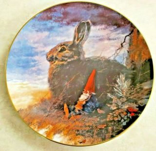 Rien Poortvliet Collector Plate Gnomes Four Seasons Fall " The Lookouts "
