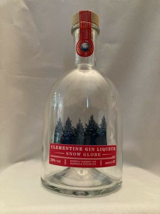 Gin Bottle M&s Snow Globe Empty Upcycling