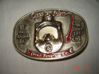 Istus Beverage Company Vintage Belt Buckle With Bottle Opener
