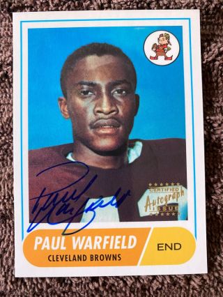Paul Warfield 1998 Topps Stars Rookie Reprint Autograph On Card Auto