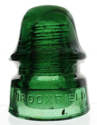 Emerald Green Cd 162 Brookfield York Glass Insulator