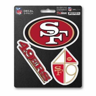 San Francisco 49ers Stickers Die - Cut Decal Auto Stickers 3 - Pack