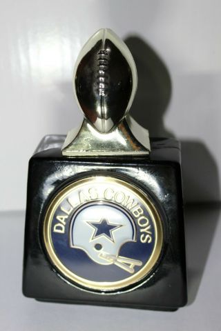Vintage 1970s Avon Cologne Nfl Football Decanter Bottle Dallas Cowboys Usa