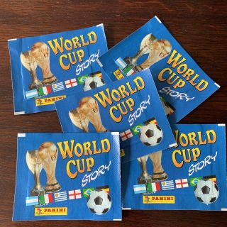 5 X Panini World Cup Story Football Packs Stickers Packets Sonrics Pele Maradona
