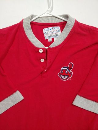 Mlb Cleveland Indians Baseball Chief Wahoo Logo Polo Shirt Extra Large Adult Men
