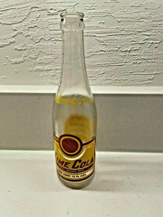 Vintage Acl Lime Cola Soda Bottle 12oz Longview Wa