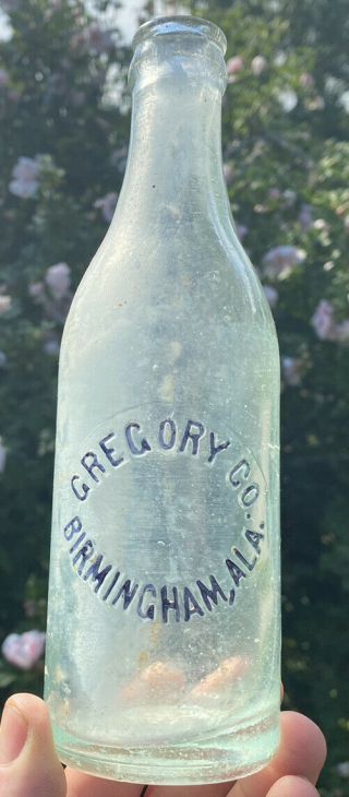 Rare Gregory Co Slug Plate Soda Bottle Birmingham Ala Alabama