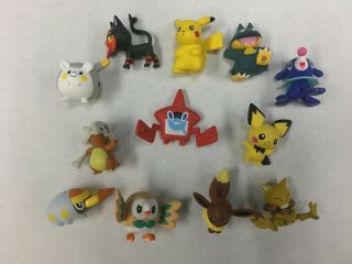 Nintendo Pokemon Tomy Figurines Pikachu Pichu Eevee Litten Popplio Rowlet,  More