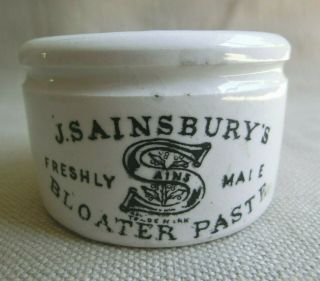 Vintage J.  Sainsbury’s Bloater Paste Pot 1920 - 1940 (ref2)