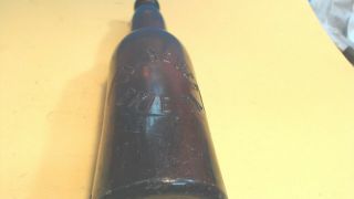 Vintage - ED.  HEUER - ERIE,  PA.  Embossed - Blob Top - Beer Bottle 3