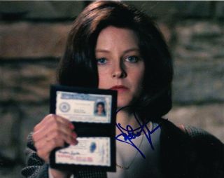 Jodie Foster Signed 8x10 Photo Taxi Driver Silence Of The Lambs Autograph D