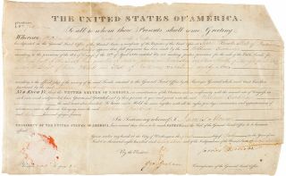 James Monroe - Document Signed In 1823 - Same Year He Declared Monroe Doctrine