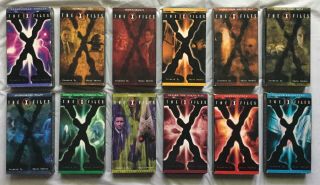 The X - Files Television Show Fox 1996 Vhs 12 Video Tapes 2 Episodes Per Tape