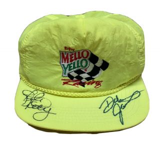 90’s Nascar Mello Yello Racing Snapback Hat Kyle Petty Dale Jarrett Autographed