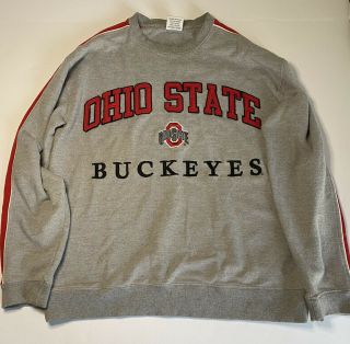 Vintage 90s Ohio State Buckeyes Osu Stitched Sweatshirt Crewneck Sz Medium