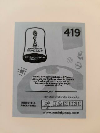Megan Rapinoe 419 - Fifa Woman ' s World Cup France 2019 Panini Star Sticker 2