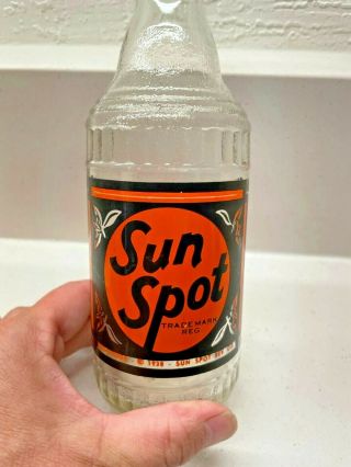 Vintage ACL Sun Spot Soda Bottle 12oz Yakima WA 2