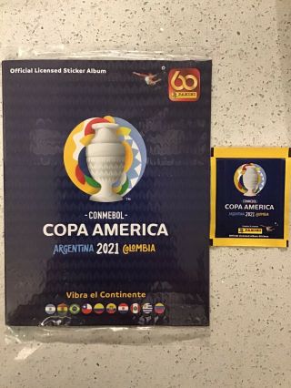 Panini Copa America 2021 Argentina Colombia Soft Cover Album,  Sticker Pack