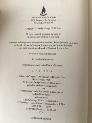 President George HW Bush Signed Book 