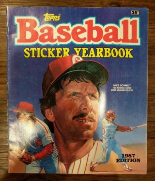 1987 Topps Baseball Sticker Yearbook Mike Schmidt Mlb Phillies Memorabilia Mag